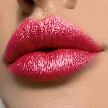 Red metallic lipstick